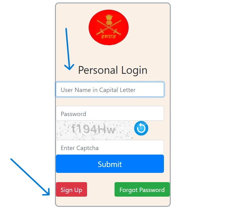 Hamraaz Login Page
